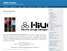Tablet Screenshot of hive-project.de